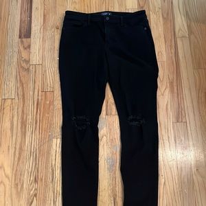 Abercrombie and Fitch black distressed denim. Size 29